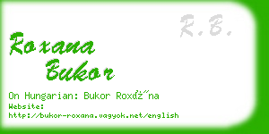roxana bukor business card